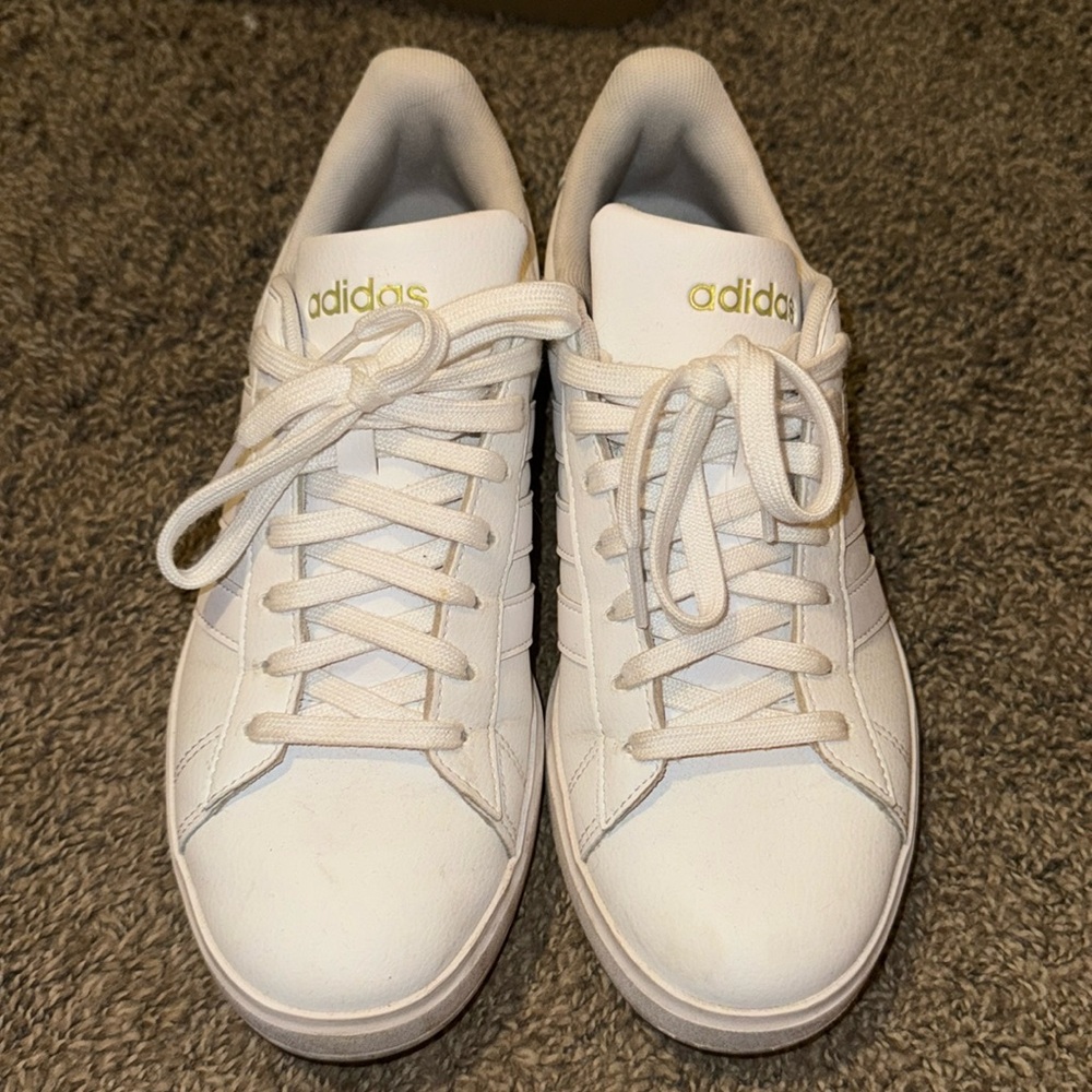 Adidas white sneakers
